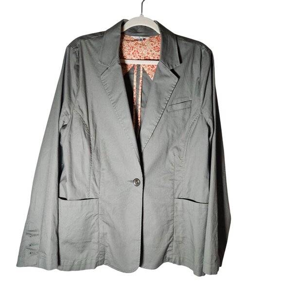 CAbi Women’s Gray Blazer Jacket XL Single-Button | Quiet Luxury Officecore - Picture 2 of 14